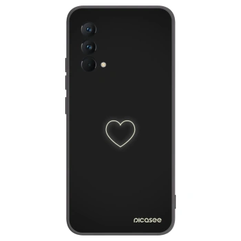 Picasee Μαύρη θήκη σιλικόνης για Realme GT Master Edition 5G - Heart