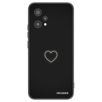 Picasee Μαύρη θήκη σιλικόνης για Realme 9 Pro 5G - Heart