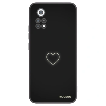 Picasee Μαύρη θήκη σιλικόνης για Xiaomi Poco X4 Pro 5G - Heart