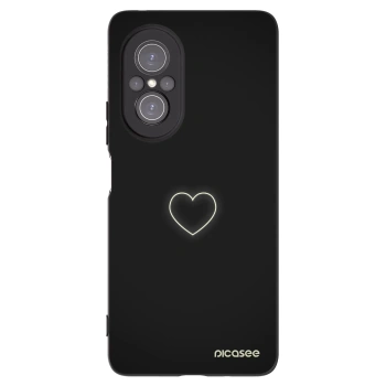 Picasee Μαύρη θήκη σιλικόνης για Huawei Nova 9 SE - Heart