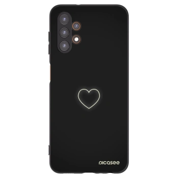 Picasee Μαύρη θήκη σιλικόνης για Samsung Galaxy A13 4G A135 - Heart