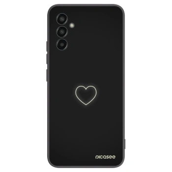 Picasee Μαύρη θήκη σιλικόνης για Samsung Galaxy M13 M135F - Heart