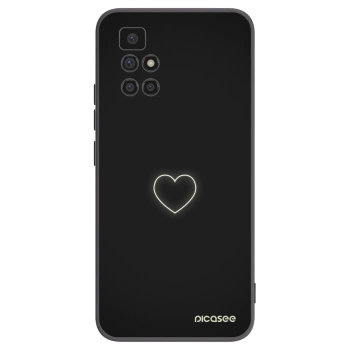 Picasee Μαύρη θήκη σιλικόνης για Xiaomi Redmi 10 (2022) - Heart