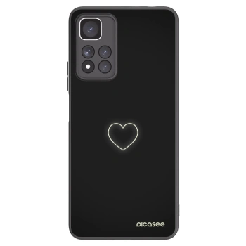 Picasee Μαύρη θήκη σιλικόνης για Xiaomi Redmi Note 11 Pro+ 5G - Heart