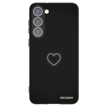 Picasee Μαύρη θήκη σιλικόνης για Samsung Galaxy S23+ 5G - Heart