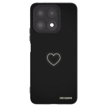Picasee Μαύρη θήκη σιλικόνης για Honor X8a - Heart