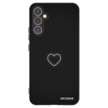 Picasee Μαύρη θήκη σιλικόνης για Samsung Galaxy A34 5G A346B - Heart