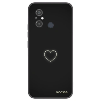 Picasee Μαύρη θήκη σιλικόνης για Xiaomi Redmi 12C - Heart