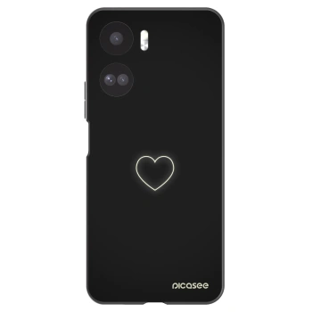 Picasee Μαύρη θήκη σιλικόνης για Honor 90 Lite 5G - Heart