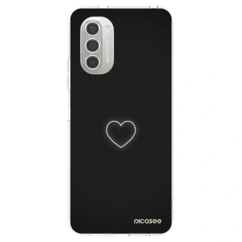 Picasee διαφανής θήκη σιλικόνης Motorola Moto G51 - Heart