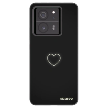 Picasee Μαύρη θήκη σιλικόνης για Xiaomi 13T - Heart