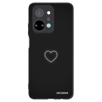 Picasee Μαύρη θήκη σιλικόνης για Honor X7a - Heart