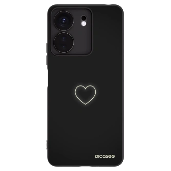 Picasee Μαύρη θήκη σιλικόνης για Xiaomi Redmi 13C 4G - Heart
