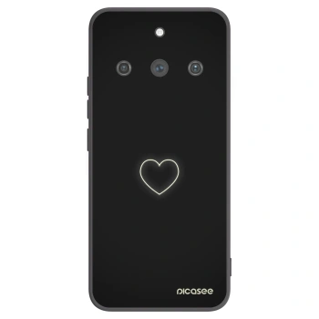 Picasee Μαύρη θήκη σιλικόνης για Realme 11 Pro+ - Heart