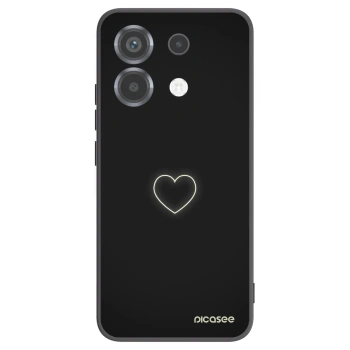 Picasee Μαύρη θήκη σιλικόνης για Xiaomi Poco X6 - Heart