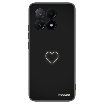Picasee Μαύρη θήκη σιλικόνης για Xiaomi Poco X6 Pro - Heart