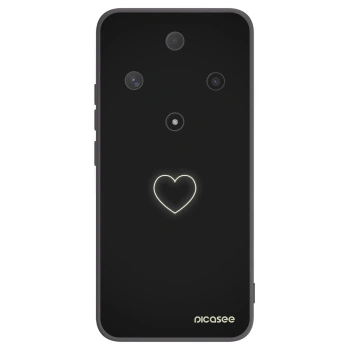 Picasee Μαύρη θήκη σιλικόνης για Honor Magic6 Lite 5G - Heart