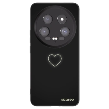 Picasee Μαύρη θήκη σιλικόνης για Xiaomi 14 Ultra - Heart