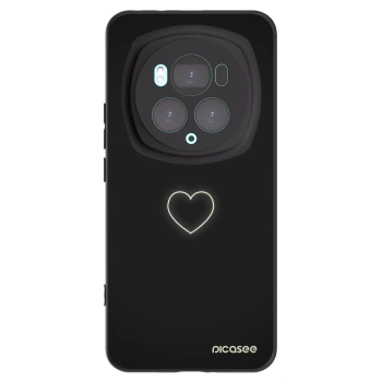 Picasee Μαύρη θήκη σιλικόνης για Honor Magic6 Pro - Heart
