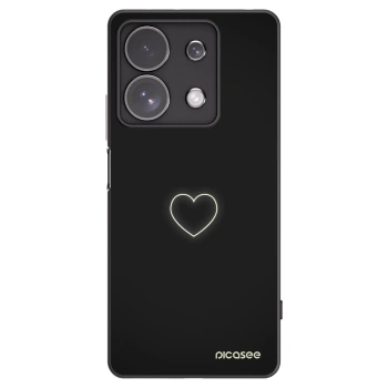 Picasee Μαύρη θήκη σιλικόνης για Xiaomi Redmi Note 13 Pro 4G - Heart