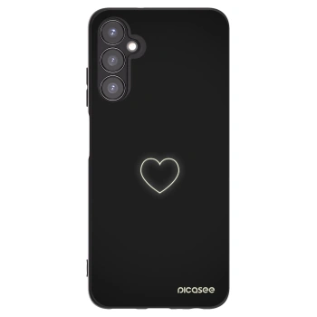 Picasee Μαύρη θήκη σιλικόνης για Samsung Galaxy A05s A057G - Heart