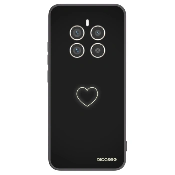 Picasee Μαύρη θήκη σιλικόνης για Realme 12 Pro 5G - Heart