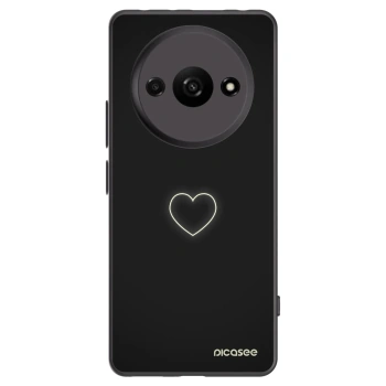 Picasee Μαύρη θήκη σιλικόνης για Xiaomi Redmi A3 - Heart