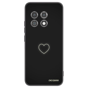 Picasee Μαύρη θήκη σιλικόνης για OnePlus 11 5G - Heart