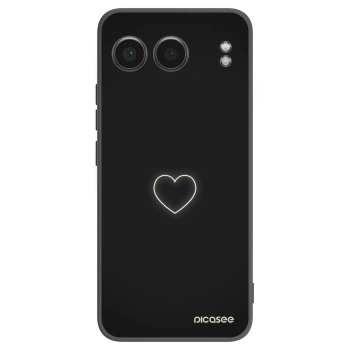 Picasee Μαύρη θήκη σιλικόνης για OnePlus Nord 4 - Heart