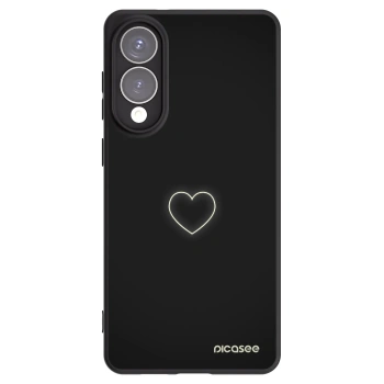 Picasee Μαύρη θήκη σιλικόνης για Samsung Galaxy S25 Edge 5G - Heart