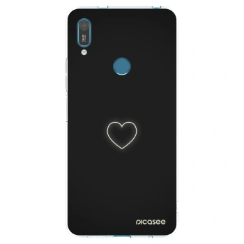 Picasee διαφανής θήκη σιλικόνης Huawei Y7 2019 - Heart