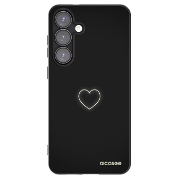 Picasee Μαύρη θήκη σιλικόνης για Samsung Galaxy S25+ 5G - Heart