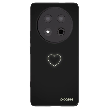 Picasee Μαύρη θήκη σιλικόνης για Honor Magic7 Lite 5G - Heart