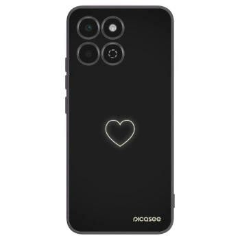 Picasee Μαύρη θήκη σιλικόνης για Honor 200 Smart 5G - Heart