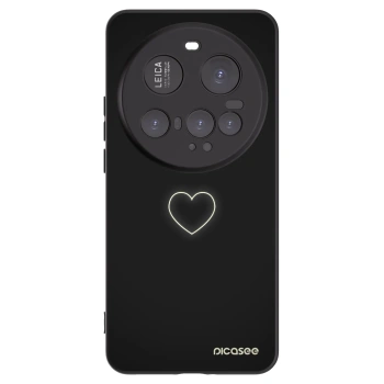 Picasee Μαύρη θήκη σιλικόνης για Xiaomi 15 Ultra - Heart