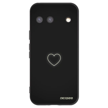 Picasee Μαύρη θήκη σιλικόνης για Google Pixel 9 - Heart