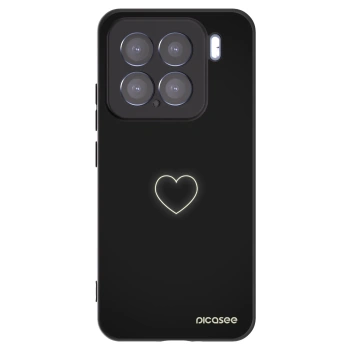 Picasee Μαύρη θήκη σιλικόνης για Xiaomi 15 - Heart