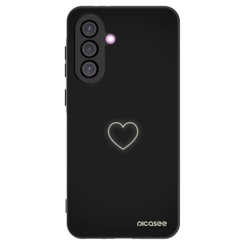 Picasee Μαύρη θήκη σιλικόνης για Samsung Galaxy A56 5G A566B - Heart