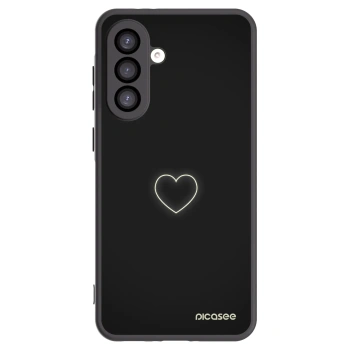 Picasee Μαύρη θήκη σιλικόνης για Samsung Galaxy A26 5G A266B - Heart