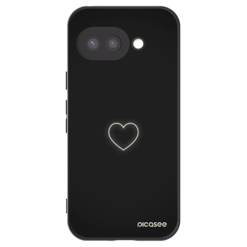 Picasee Μαύρη θήκη σιλικόνης για Google Pixel 9a - Heart