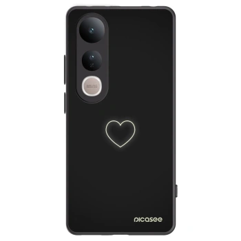Picasee Μαύρη θήκη σιλικόνης για Vivo V50 Lite 5G - Heart
