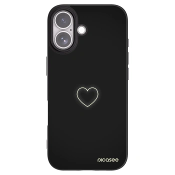 Picasee Μαύρη θήκη σιλικόνης για Apple iPhone 17 - Heart