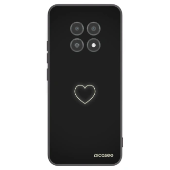 Picasee Μαύρη θήκη σιλικόνης για Realme 12X - Heart