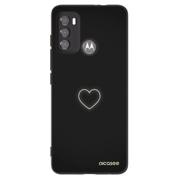 Picasee Μαύρη θήκη σιλικόνης για Motorola Edge 60 5G - Heart