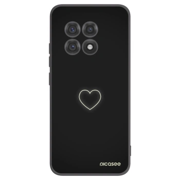Picasee Μαύρη θήκη σιλικόνης για OnePlus 13R 5G - Heart