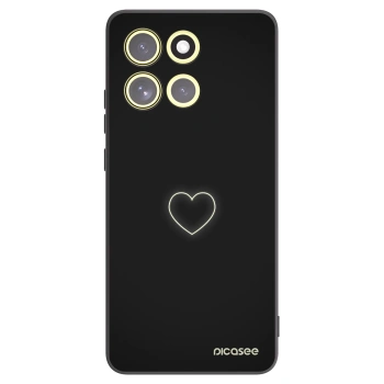 Picasee Μαύρη θήκη σιλικόνης για Motorola Moto G86 5G - Heart