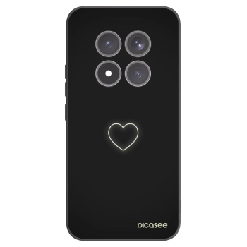 Picasee Μαύρη θήκη σιλικόνης για Xiaomi Redmi Note 15 Pro+ - Heart