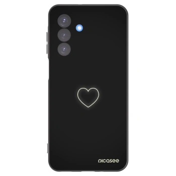Picasee Μαύρη θήκη σιλικόνης για Samsung Galaxy A17 5G - Heart