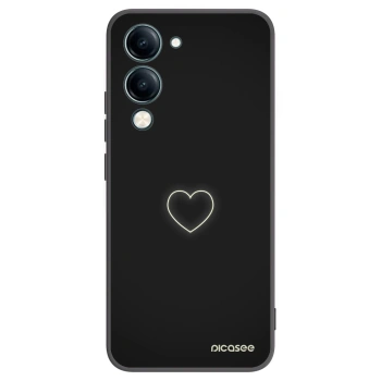 Picasee Μαύρη θήκη σιλικόνης για Vivo Y29s 5G - Heart