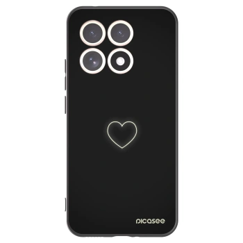 Picasee Μαύρη θήκη σιλικόνης για Xiaomi 15T - Heart